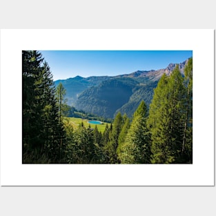 Sauris Valley Viewed from Monte Morgenleit Slopes Posters and Art